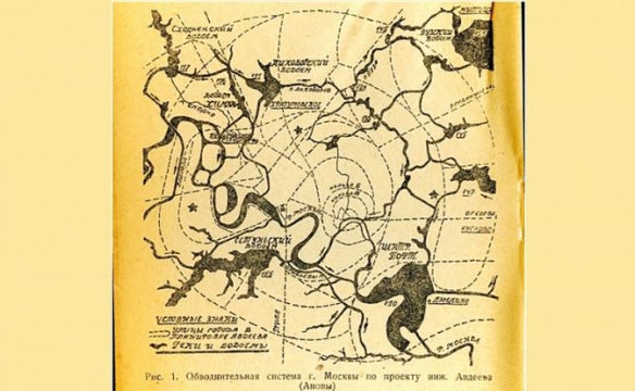  Обводнительная система г. Москвы. Проект инженера Авдеева, 1932 г.