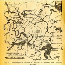 Обводнительная система г. Москвы. Проект инженера Авдеева, 1932 г.